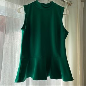 Banana Republic green sleeveless blouse